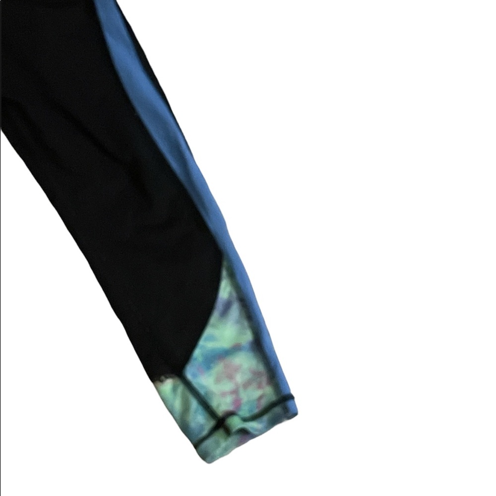 Lululemon Ivivva Watercolor Fun Black Leggings Stretchy Pants Tights Girls 14 - Picture 5 of 6